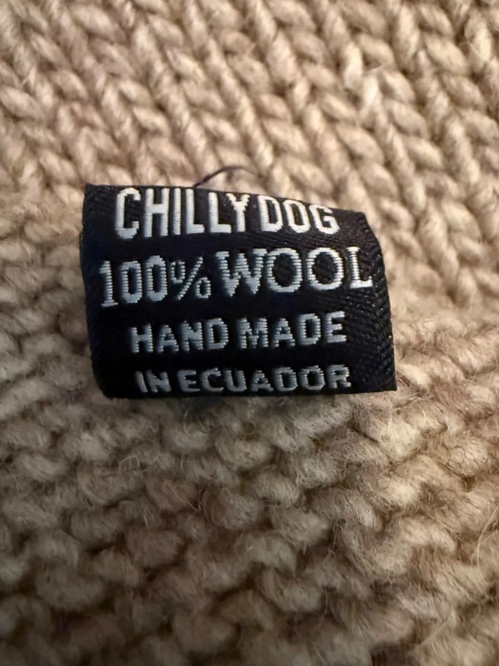 Chillydog Wool Dog Sweater. Hooded. Moose antlers. XXL